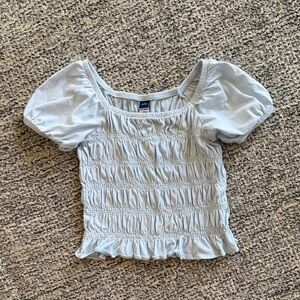 Old Navy Light Blue Smocked Blouse